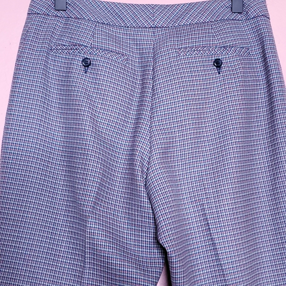 Pendleton Plaid Houndstooth Blue Wool Pants - Picture 13 of 16